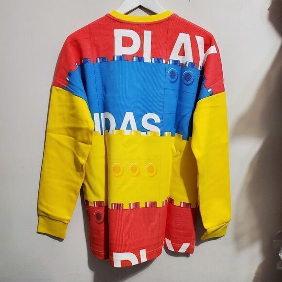 Adidas Lego Sweatshirt Boys Sz Large Crew Neck Long Sleeve RUNS BIG .NWT - Picture 2 of 7